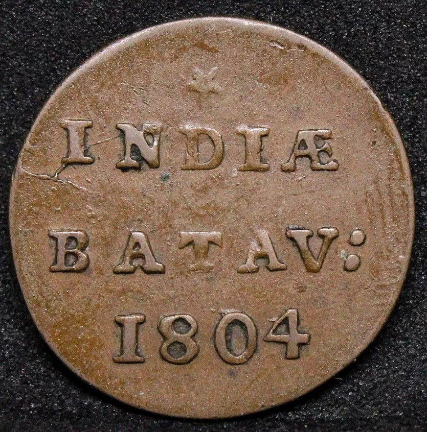 1/2 Duit (1/32 gulden) 1804, Netherlands East Indies. KM-75.