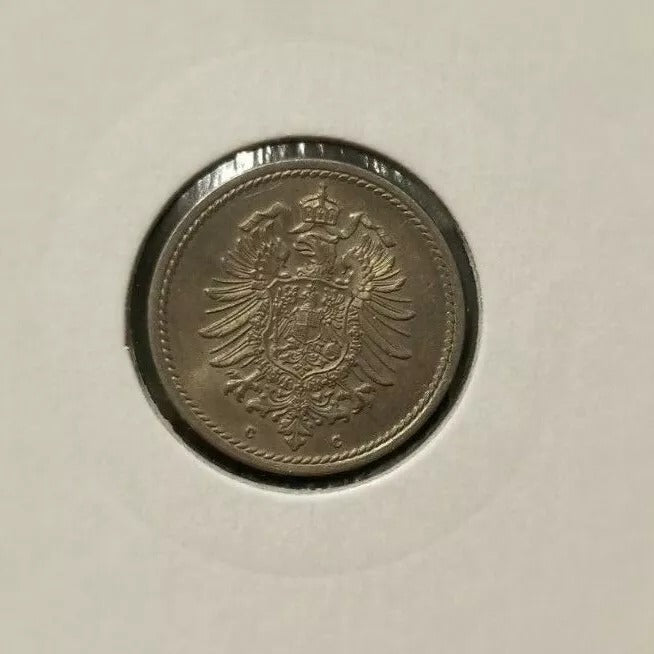 1875 Germany - Empire 5 Pfennig KM# 3 Mintmark C UNC