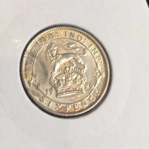 1926 6 pence George V Silver Coin Six Pence