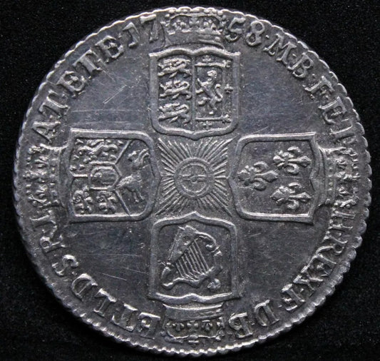 1758 Shillin.g, George II Silver Coin . SOLD..