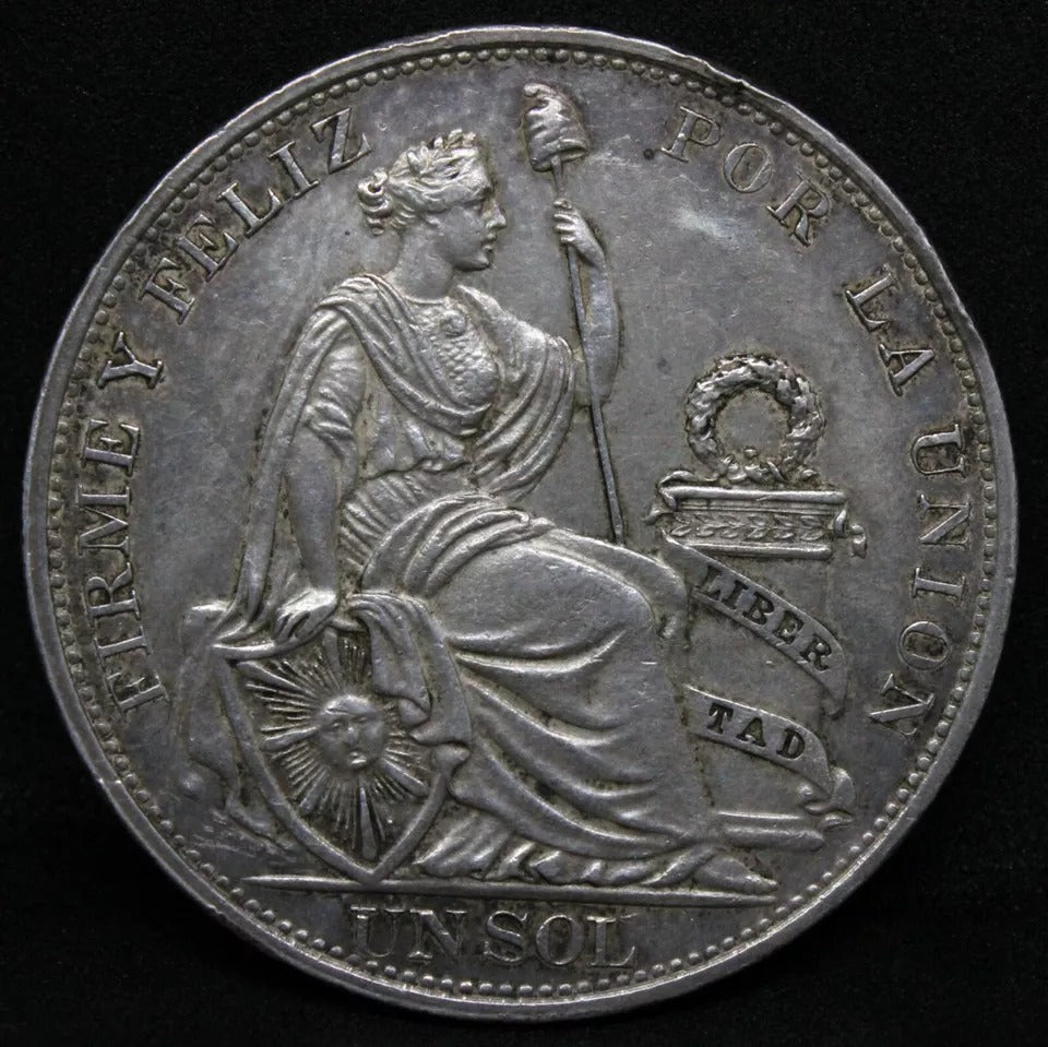 1 Sol 1895 -TF, Per.u Republic. KM-196.26 UNC SOLD..