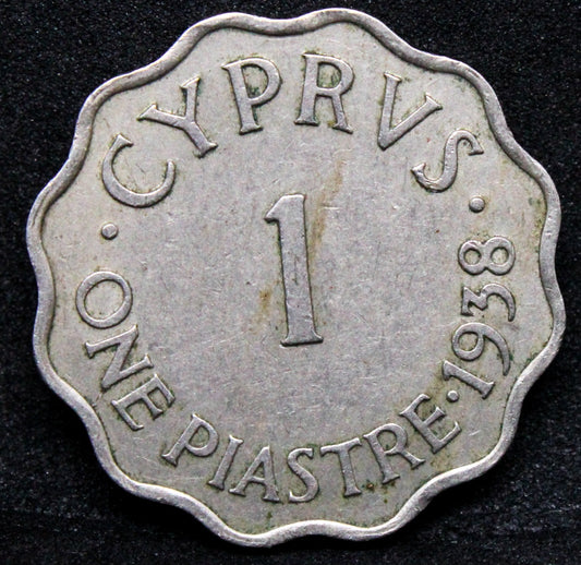 1 Piastre 1938. Cyprus George VI. KM-23