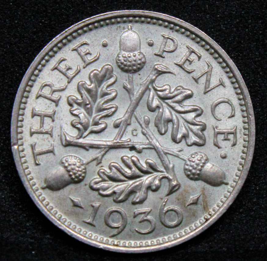 1936 3 pence, George V. S.4042 aUNC