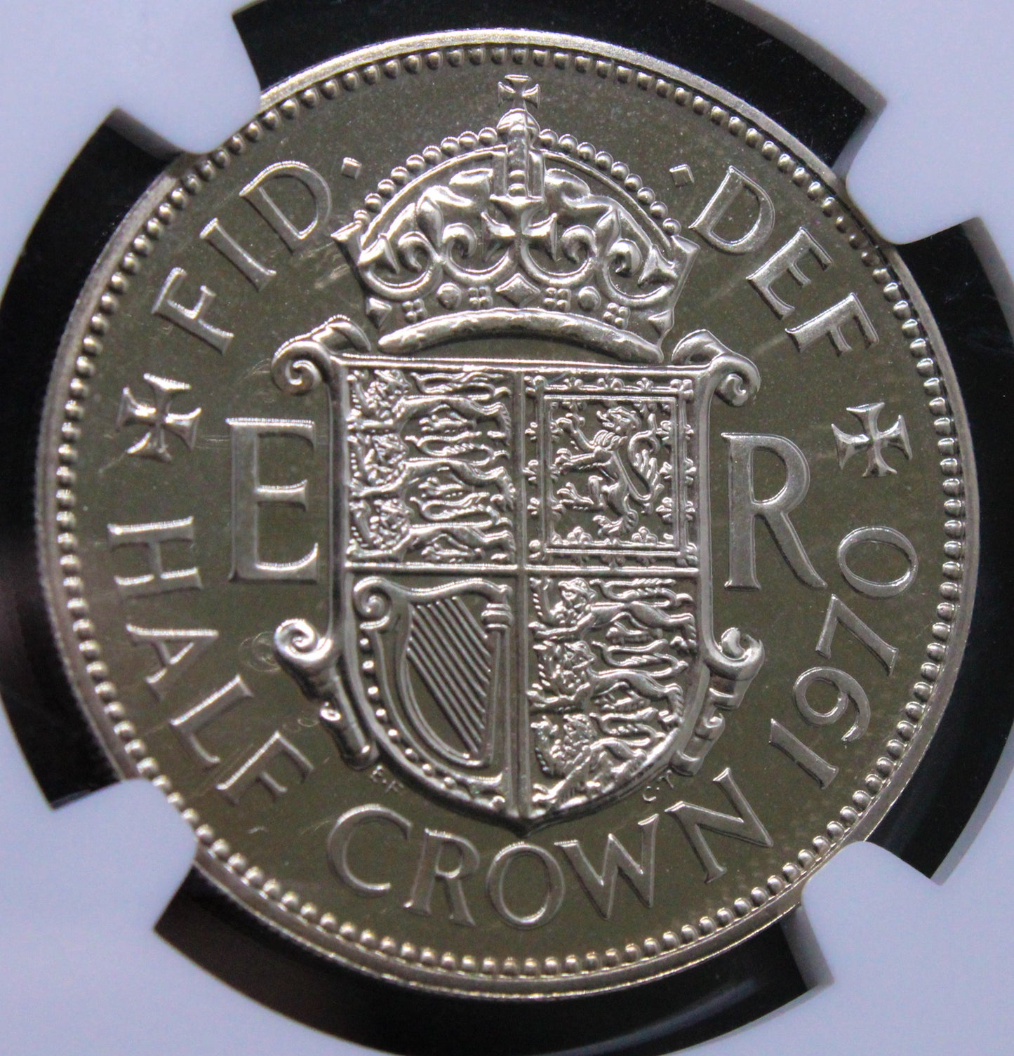 1970 1/2 crown Proof. Queen Elixabeth. PF68 Cameo, top pop