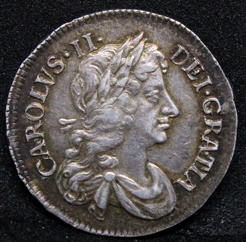 1679 ENGLAND 4 PENNY BULL-628 ESC-1851 CHARLES II - MAUNDY .NGC MS 63