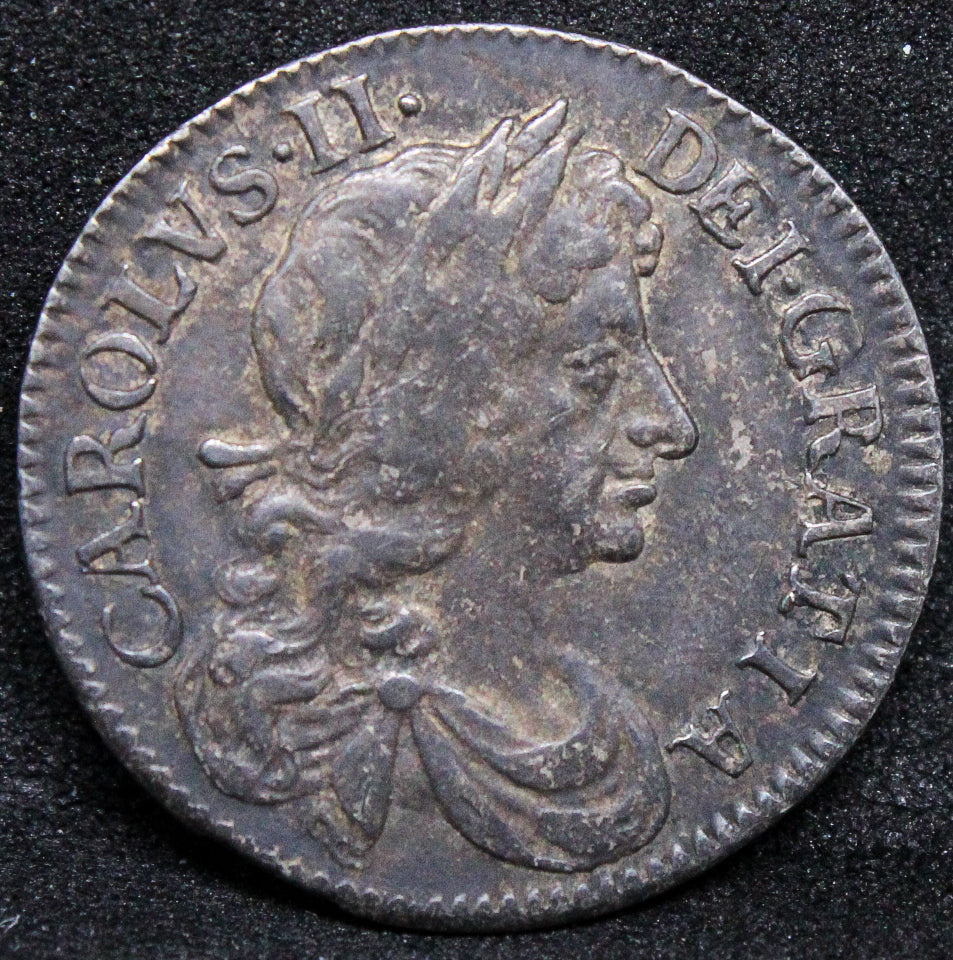 1684/3 Maundy 4 pence, Charles II. Rare overdate. S.3384