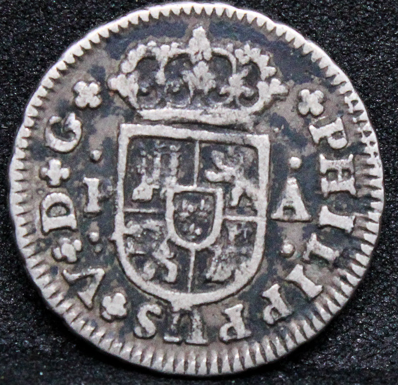 1731 1/2 REAL, Spain, FELIPE V SEVILLA mint PA