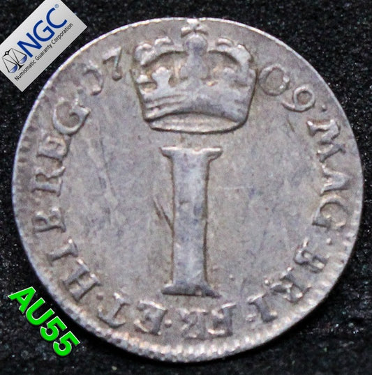 1709 G.BRITAIN PENNY MAUNDY  Queen Anne. S.3598 NGC AU 55