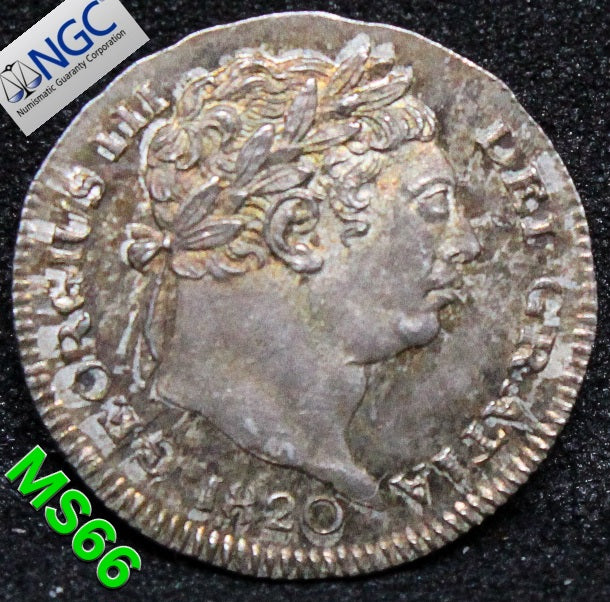 1820 G.BRITAIN PENNY, George III, MAUNDY .NG.C MS 66 SOLD...