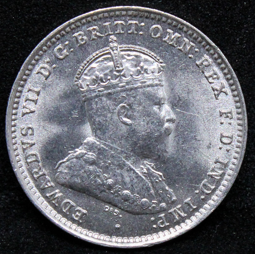 1910 AUSTRALI.A 3 PENCE .NG.C MS 63 Edward Vii SOLD..
