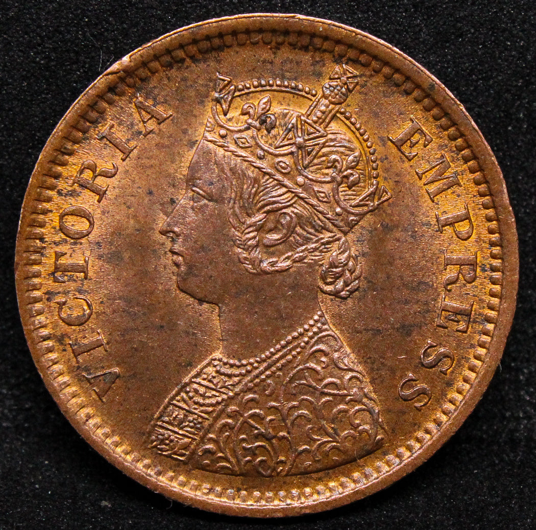 1895 (C) INDIA 1/2 PICE .NG.C MS 65 RB SOLD..