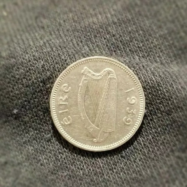 1939 Ireland Republic 3 Pence KM 12 UNC, Ultra low mintage 64,000