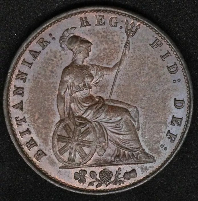 1853 1/2 Penny Britain, Queen Victoria, UNC