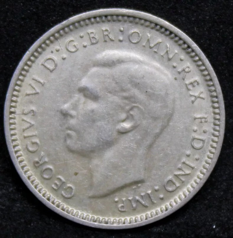 3 Pence 1943 Australia George VI. KM-37. UNC