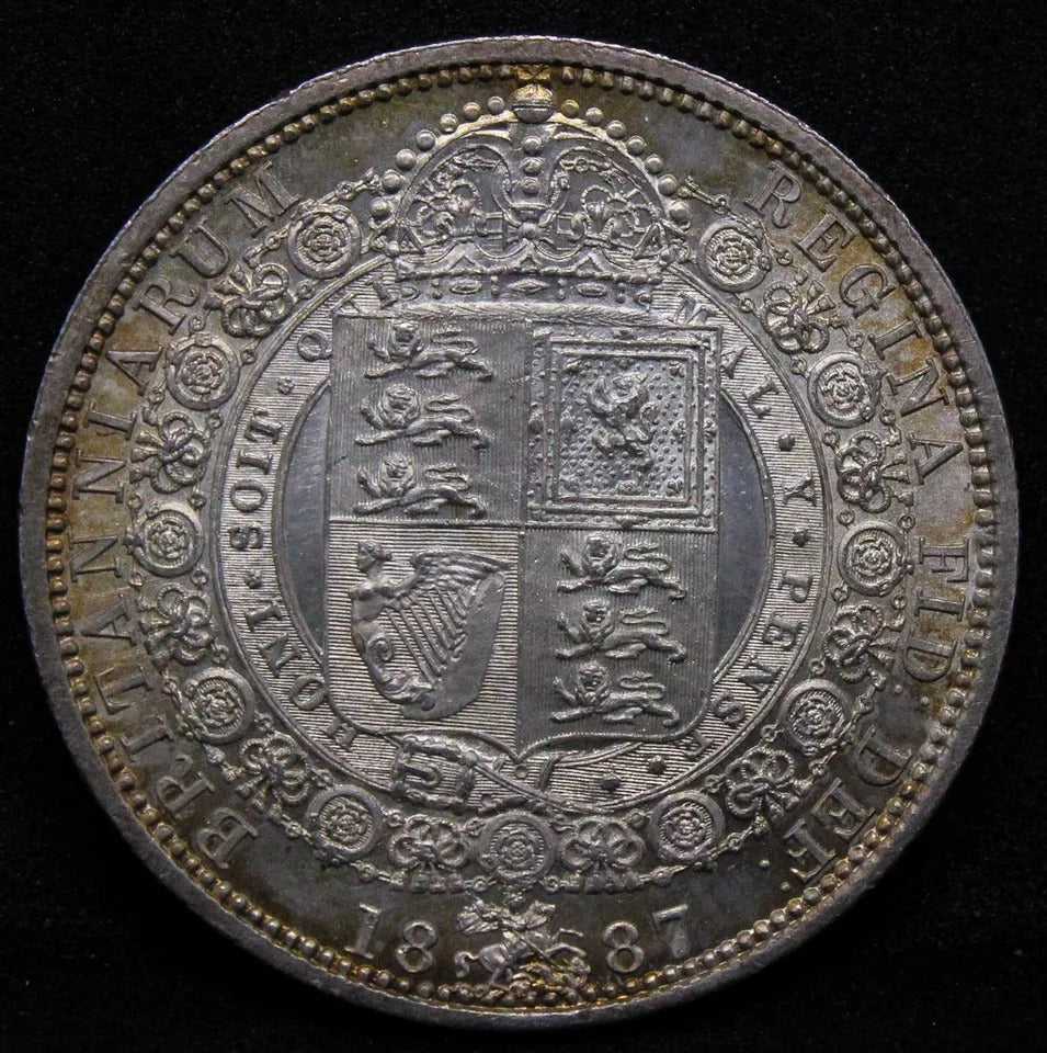 1/2 Crown 1887, Victoria Jubilee Portrait. S.3925. UNC #2