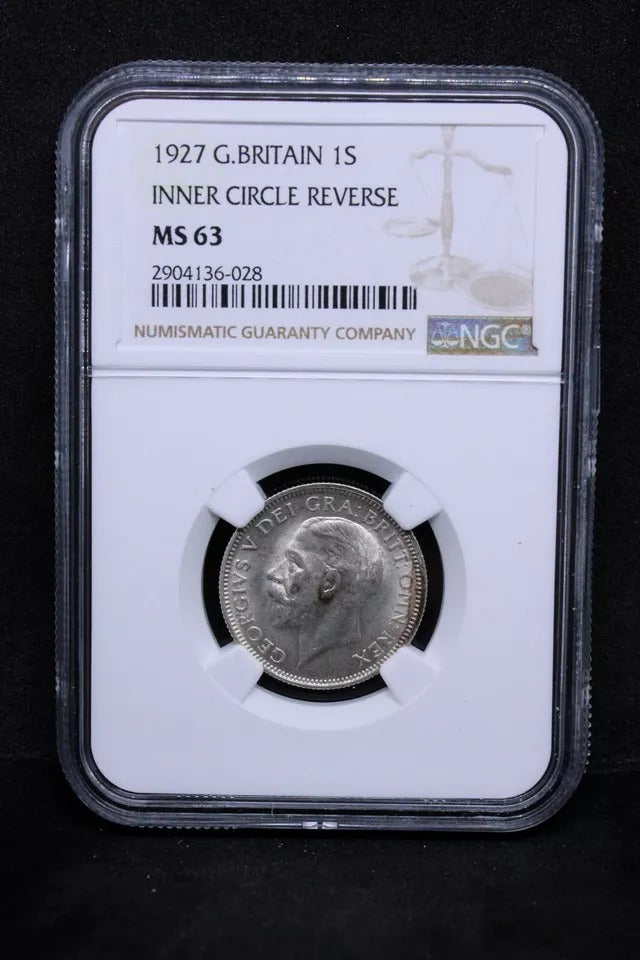 1 Shilling 1927, King George V Great Britain. S.4023 UNC NGC MS63