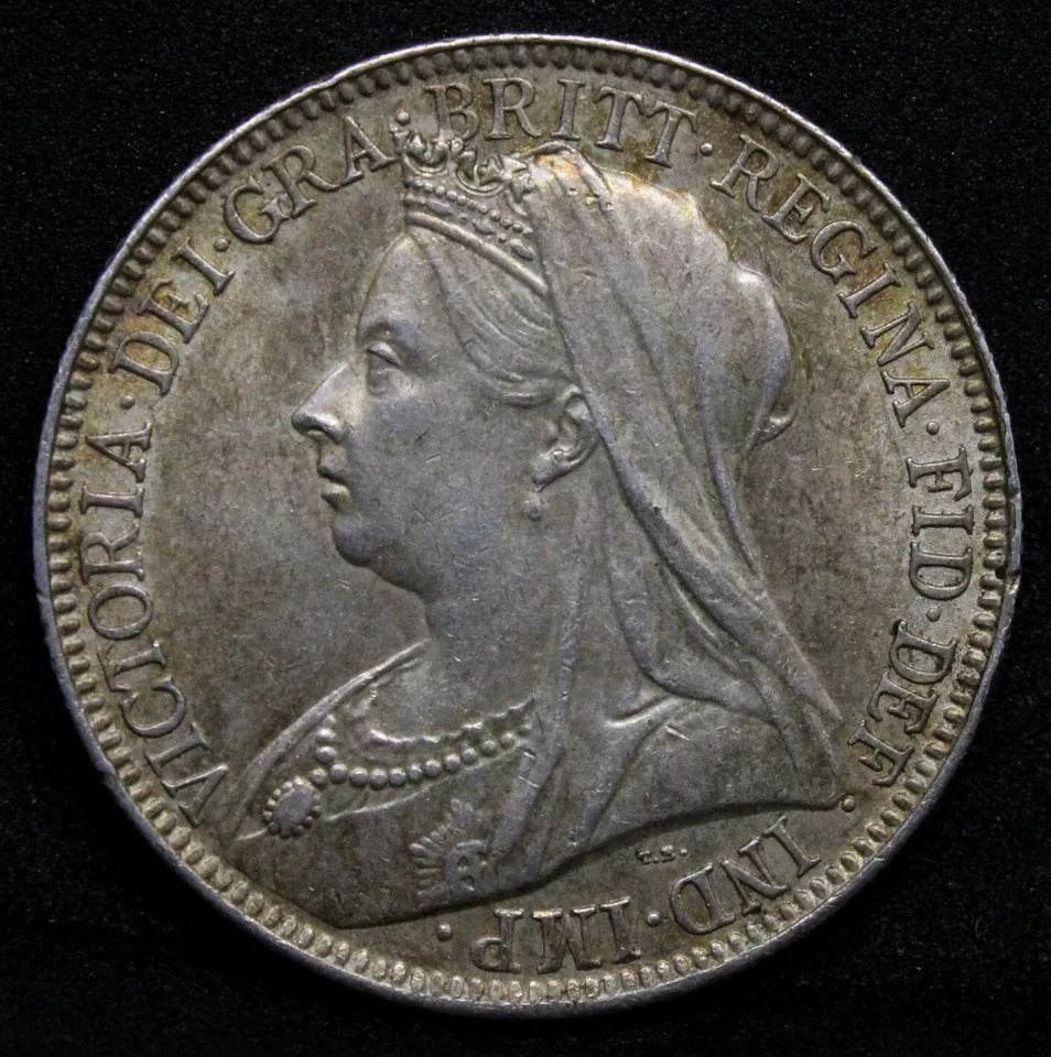 Florin 1897, Great Britain-Queen Victoria Silver coin. S.3939 UNC