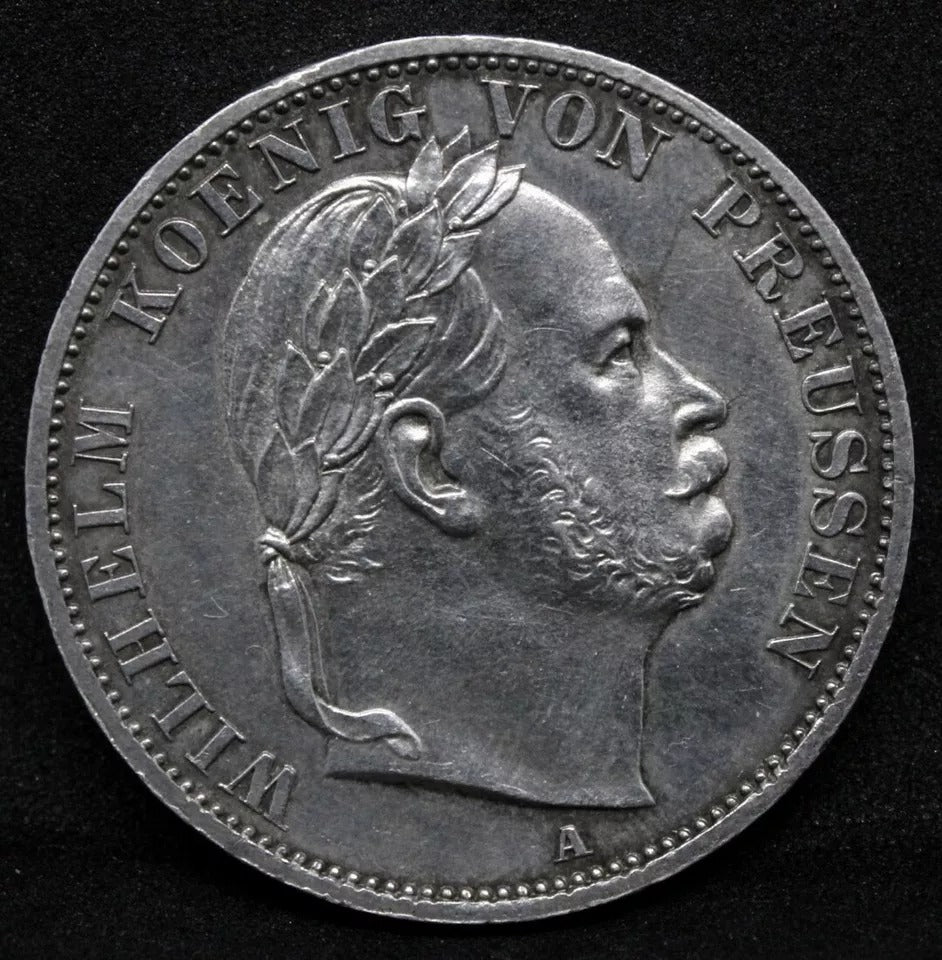 1866 Thaler, Prussia -German State. Whelm I, KM-494 UNC