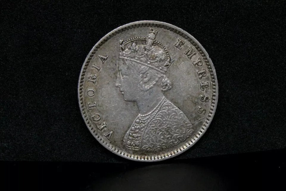 1899-B 1/2 Rupee British-India aEF KM-491