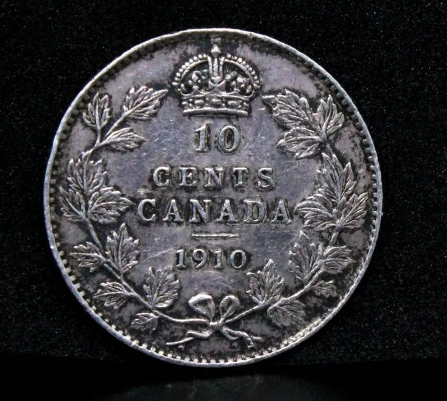 1910 Canada 10 Cents, King Edward VII. KM-10, aEF
