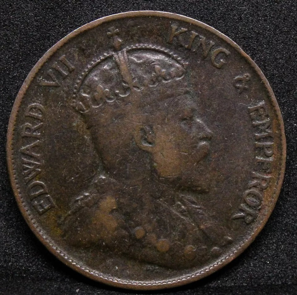 1904 Hong Kong Cent, King Edward VII. KM-11 EF
