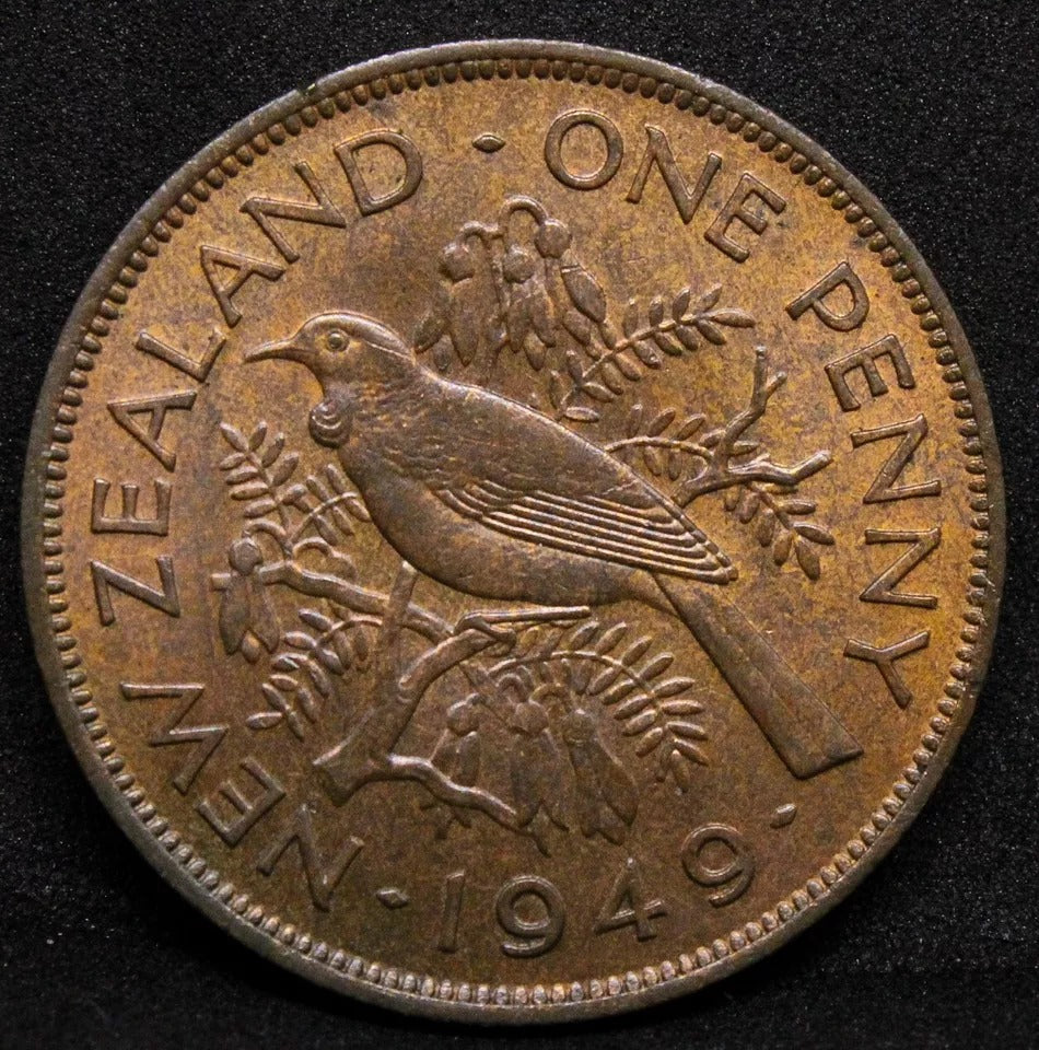 1 penny 1949 New Zealand George VI. KM-21 UNC
