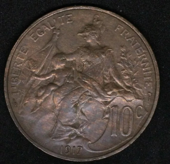 1917 10 Centimes - France Republic UNC rare