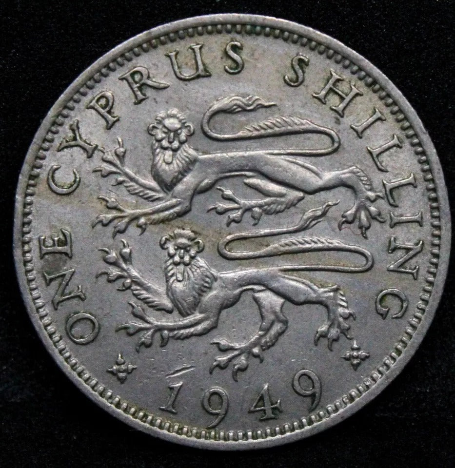 1 Shilling 1949, Cyprus George VI. KM-31. NEF