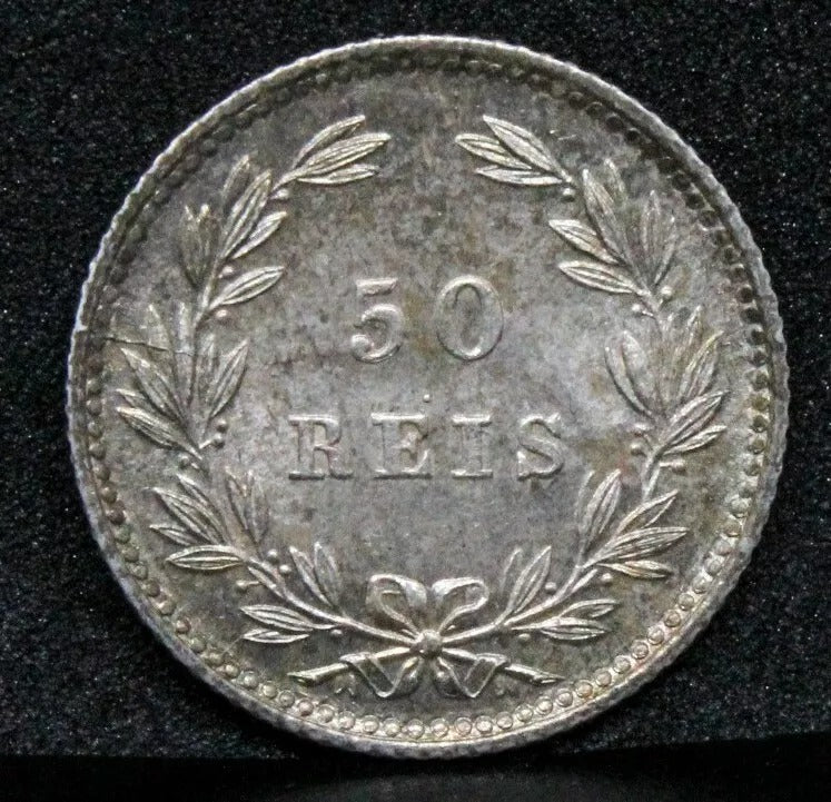 1889 50 Reis Portugal, Luiz I UNC. KM-506.2