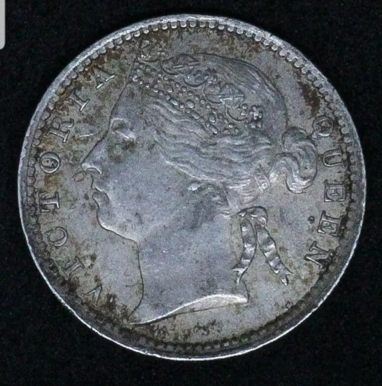 1901 straits settlements 10 Cents, Queen Victoria. GEF/aUNC