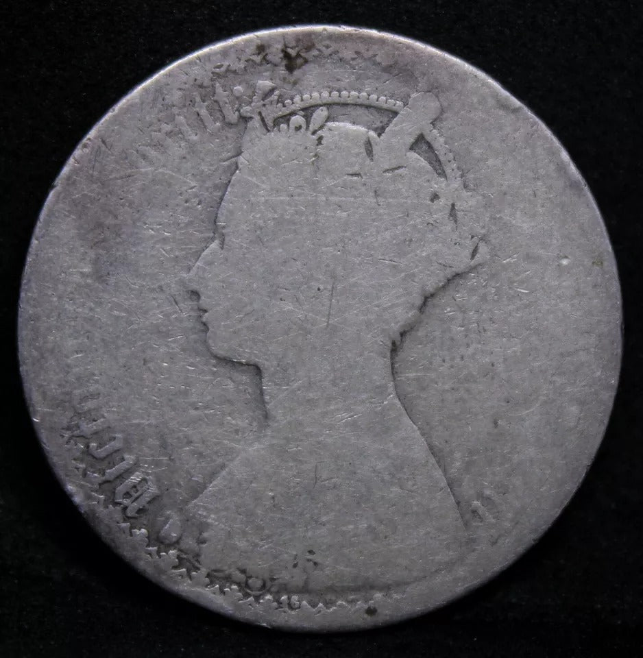 1 Florin Gothic Portrait, 1872, die 46 Queen Victoria. S.3901