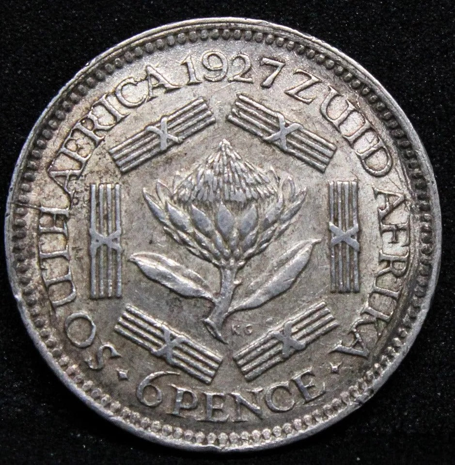 6 pence 1927, South Africa. George V. KM-16.1