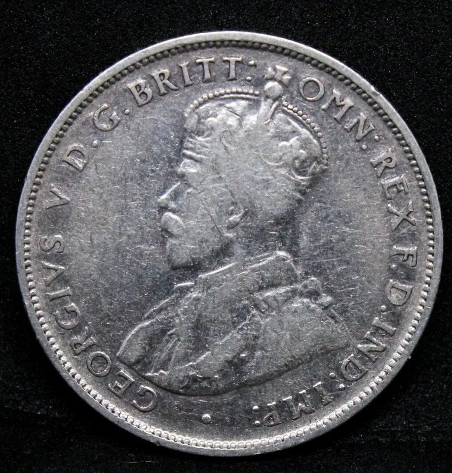 1923 Florin/2 Shillings Australia, George V. VF, Rare Date KM-27