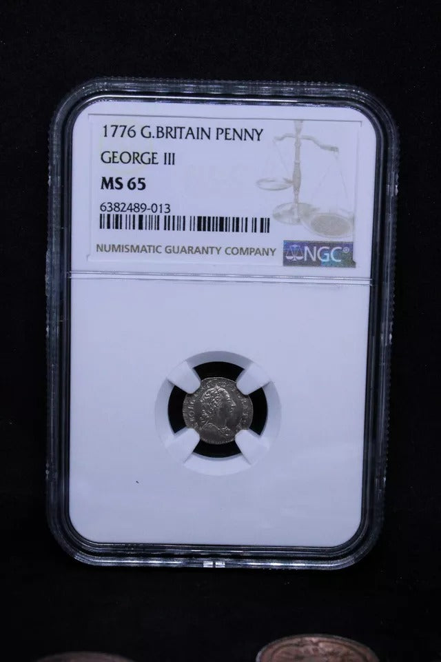 1 penny (maundy issue) 1776. George III. S.3759 NGC UNC MS65 top pop SOLD..