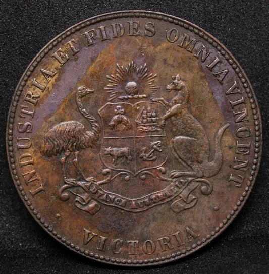 1861 Australia Ballarat Victoria J. R. Grundy Penny Token, High grade. KM-Tn78.1
