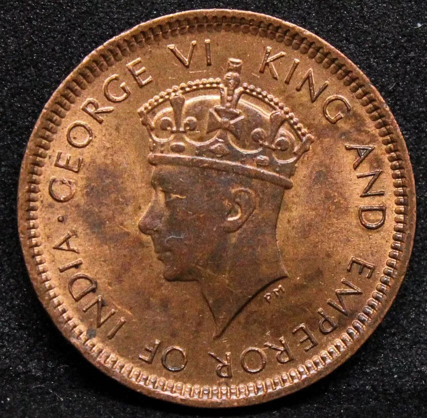 1940 Ceylon 1/2 cent. George VI. KM-110. UNC + lustre