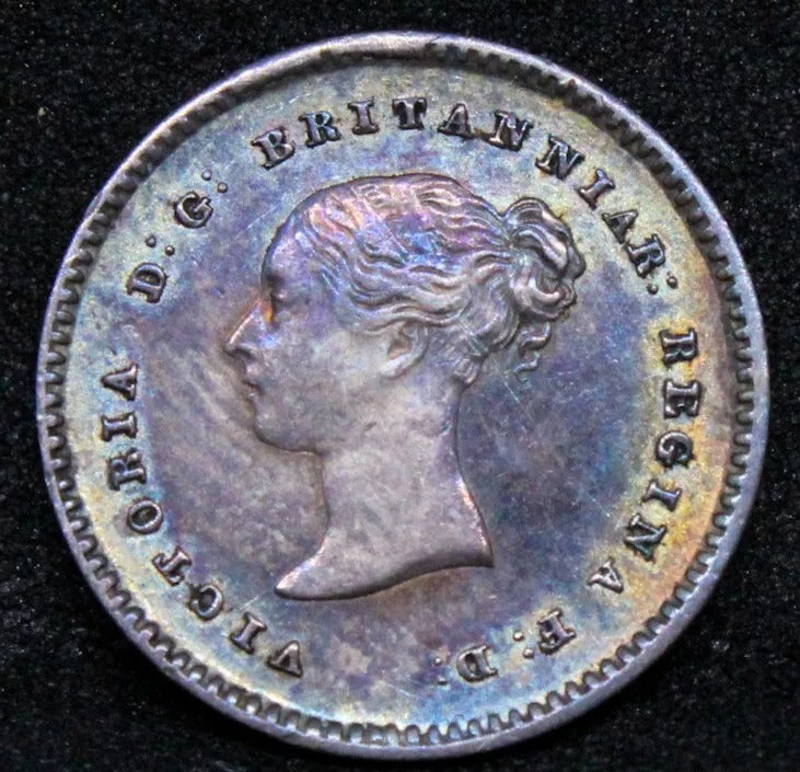 2 Penny 1838 Maundy issue. Queen Victoria. S.3919. EF with colour