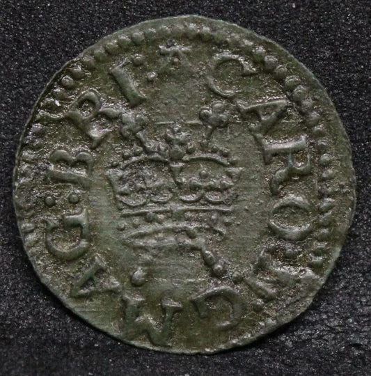 charles richmond copper farthing, late 1620s. MM-Lombardic A. Ever #60b, Peck 1