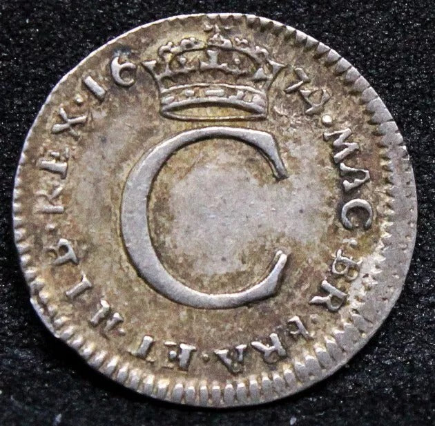 1 penny Maund.y issue, 1674. Charles II Reverse G for Gratia Var. S.3390 SOLD..