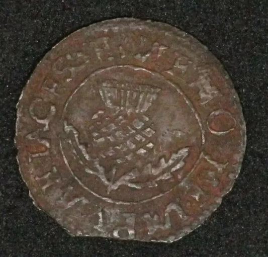 Twopence or turner =2d Scottish Copper Charles I Spink 5598 Scotland C.1632 to 3