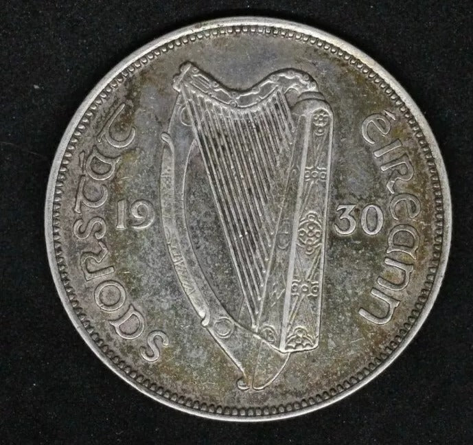 1930 Ireland Republic 1/2 Crown KM 8 EF