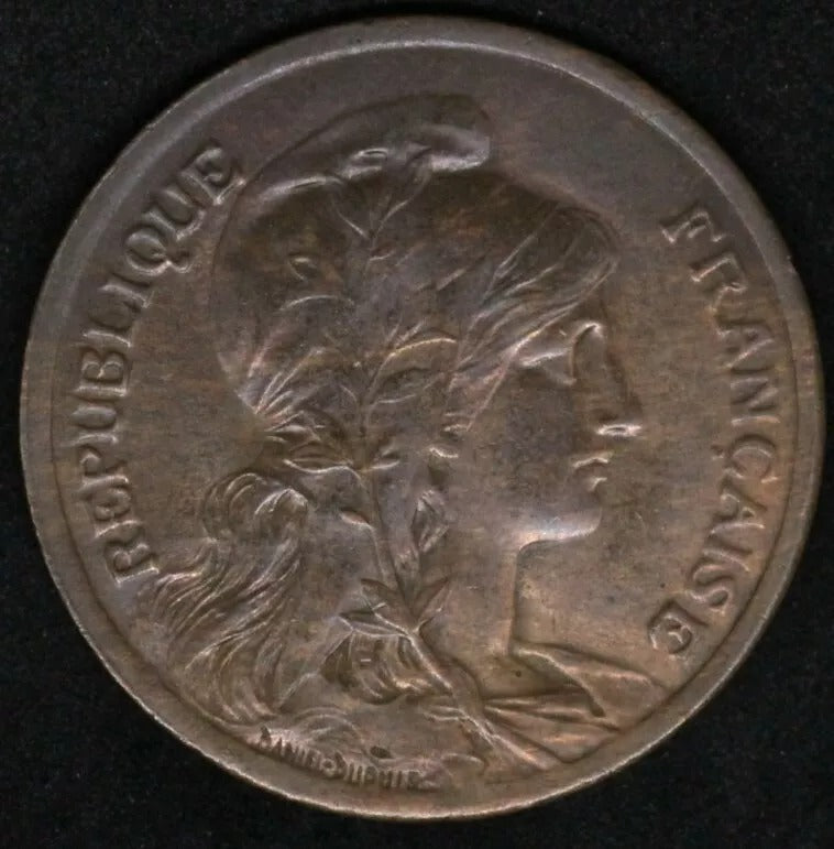 1917 10 Centimes - France Republic UNC rare