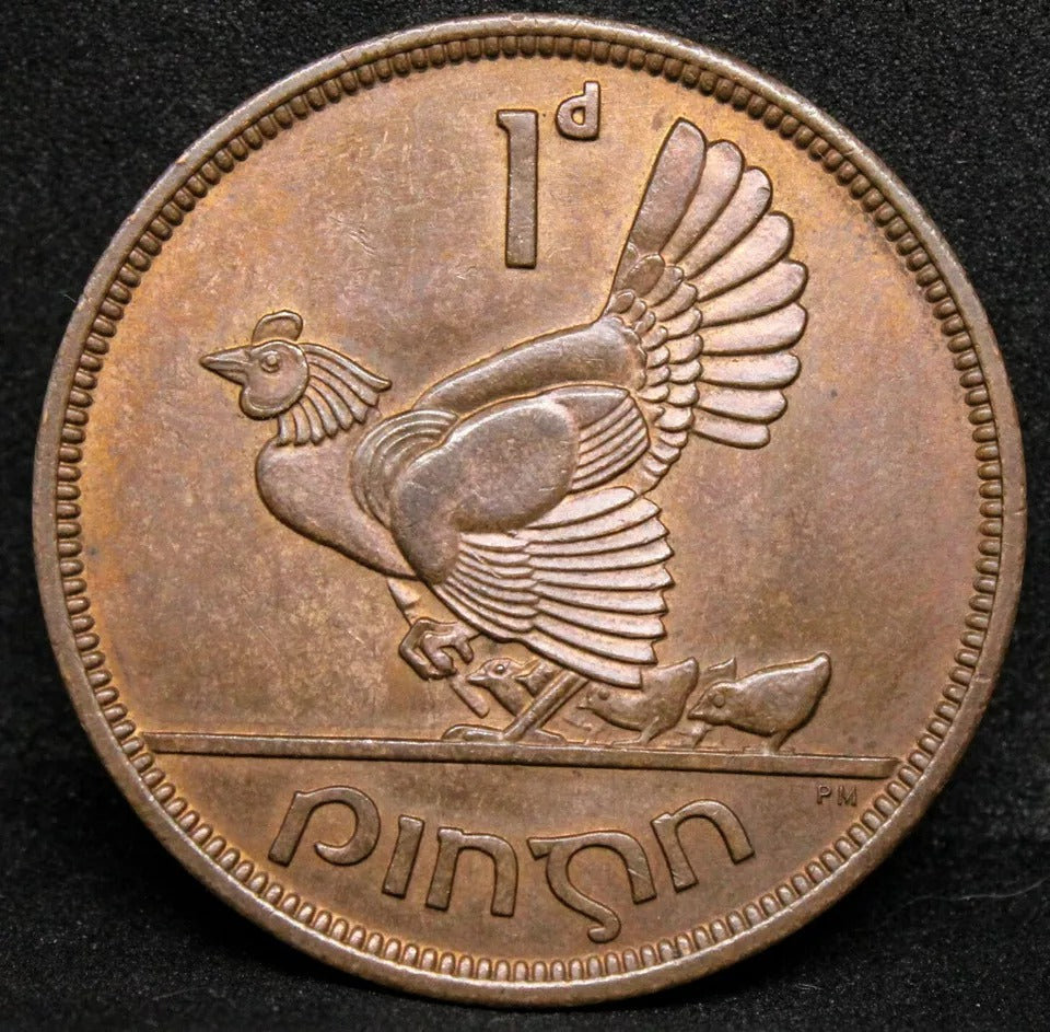 1 Penny 1943, Ireland Copper Coinage. KM-11 UNC SOLD..