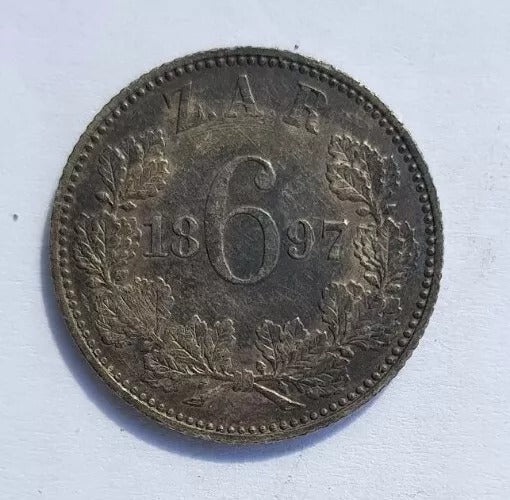 1897 6 pence (Zuid Afrikaansche Republiek) - South Africa, UNC