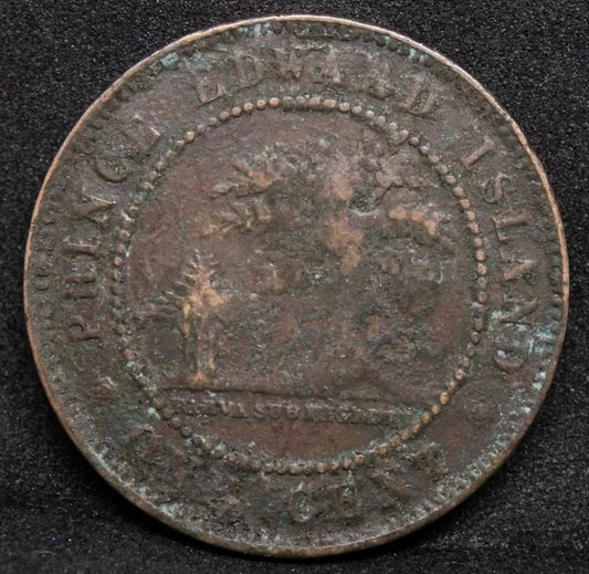 1871 Cent, Prince Edward Island. Queen Victoria. KM-4. Fine