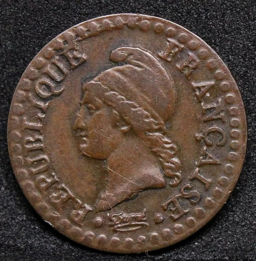Un Centime, L'an 7 (1798). France First Republic. KM-646