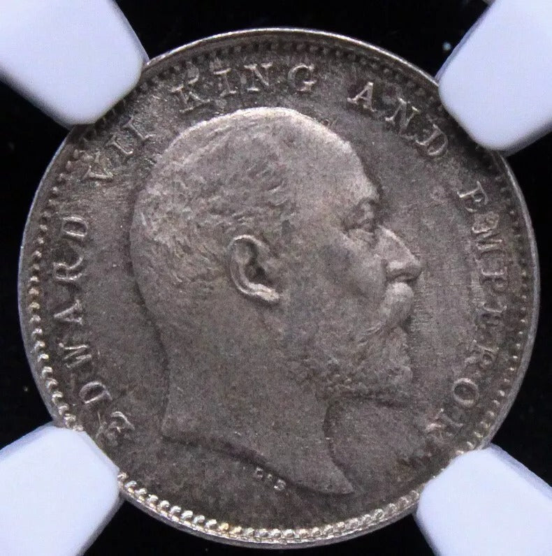1904 India-British 2 Annas George V KM 505 UNC NGC MS65 SOLD..