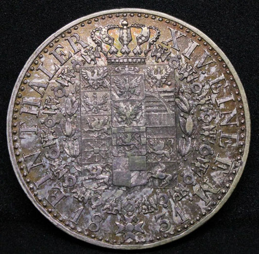 1 Thaler 1831, Prussia- German States Frederick William III. KM-419. EF + colour