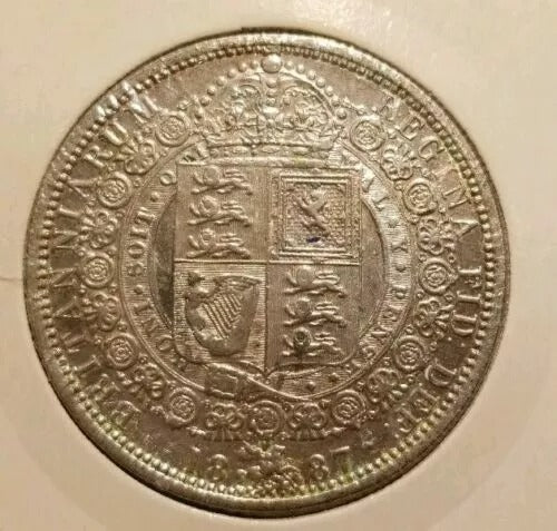 1/2 Crown 1887, Victoria Jubilee Portrait. S.3925. gVF