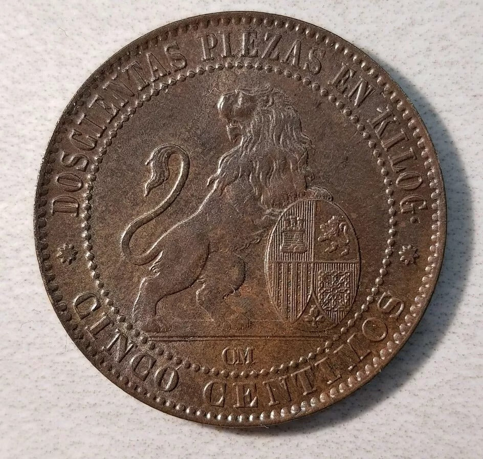Spain 5 Centimos, Provisional Government, KM 662